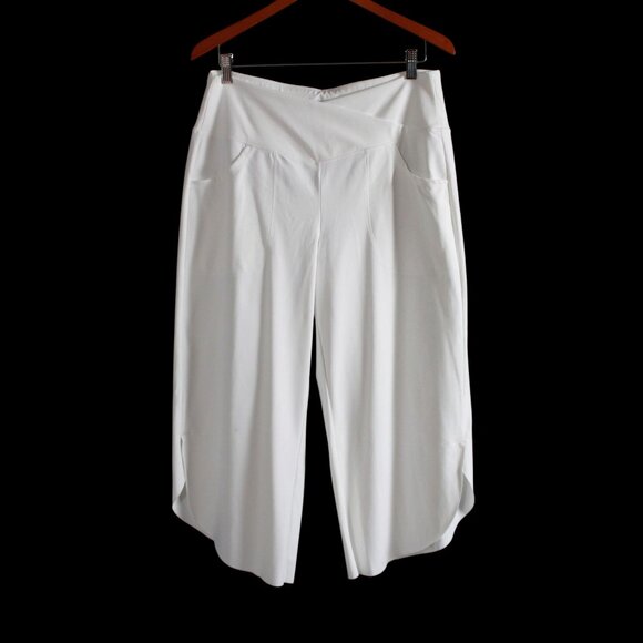 G4Free High Waist Wide Leg Yoga Capris - Picture 1 of 14